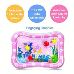 Inflatable Tummy Time Mat For Babies Pink