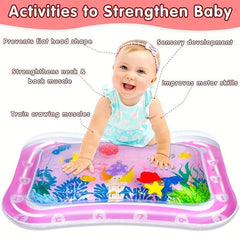 Inflatable Tummy Time Mat For Babies Pink