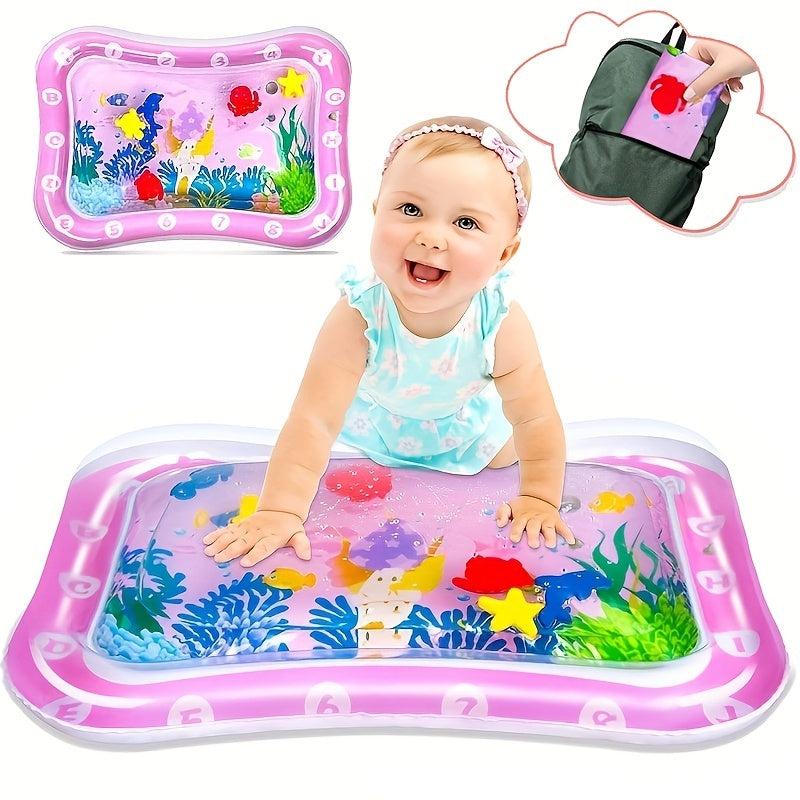 Inflatable Tummy Time Mat For Babies Pink