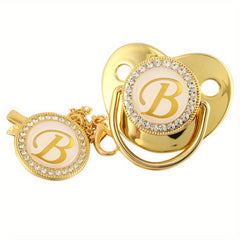 High Pacifier 26 Letters Baby Pacifier With Chain Clip