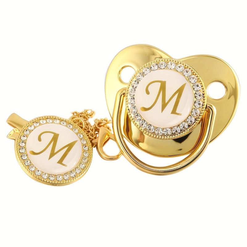 High Pacifier 26 Letters Baby Pacifier With Chain Clip
