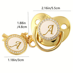 High Pacifier 26 Letters Baby Pacifier With Chain Clip