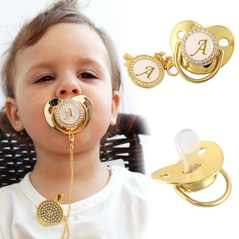High Pacifier 26 Letters Baby Pacifier With Chain Clip