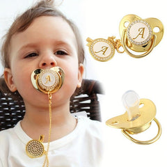 High Pacifier 26 Letters Baby Pacifier With Chain Clip