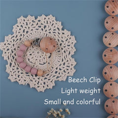 Beech Pacifier Clip for Baby's Safety