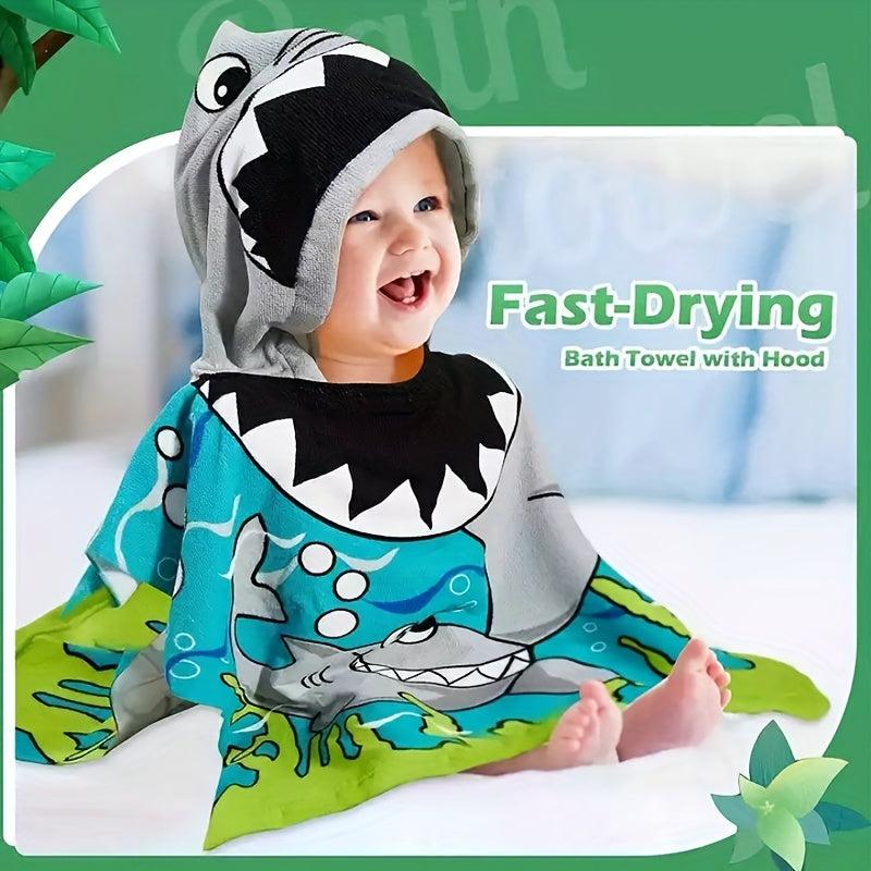 Kids Hooded Bath Towel Soft & Absorbent Quick Dry