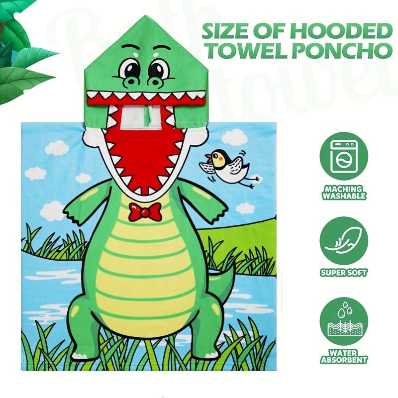 Kids Hooded Bath Towel Soft & Absorbent Quick Dry