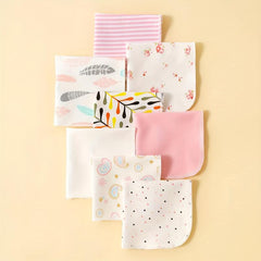 8pcs Baby Washcloths Soft Cotton Infant Bath Towel