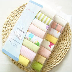 8pcs Baby Washcloths Soft Cotton Infant Bath Towel