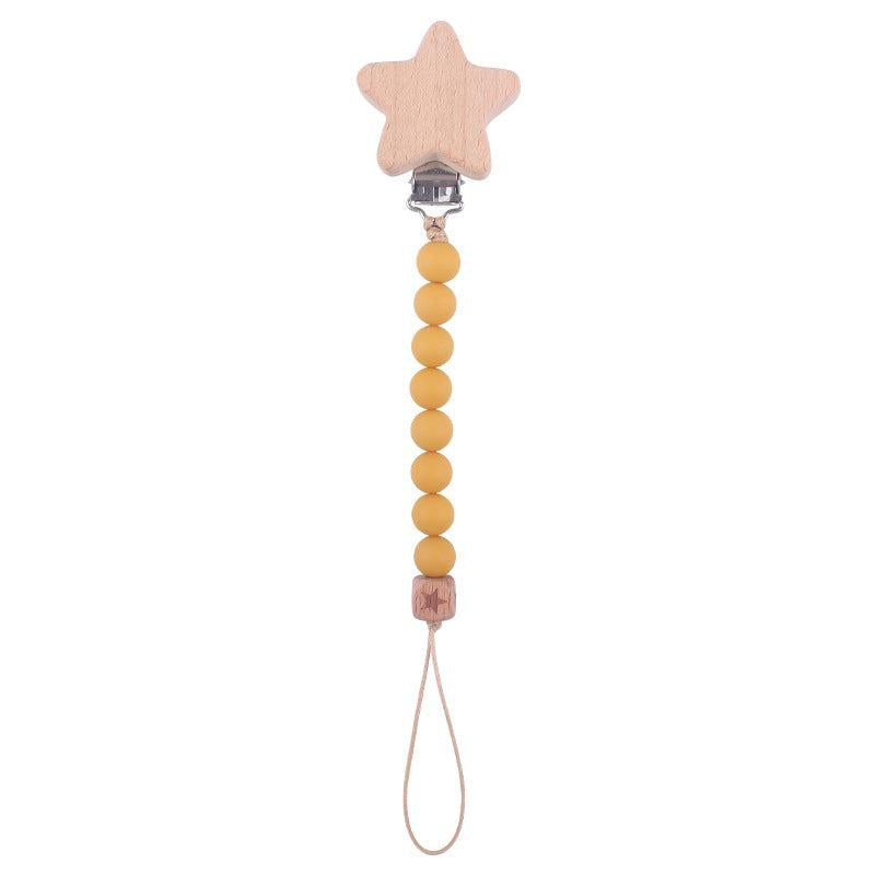 Stylish Beech Pacifier Clip for Secure Attachment