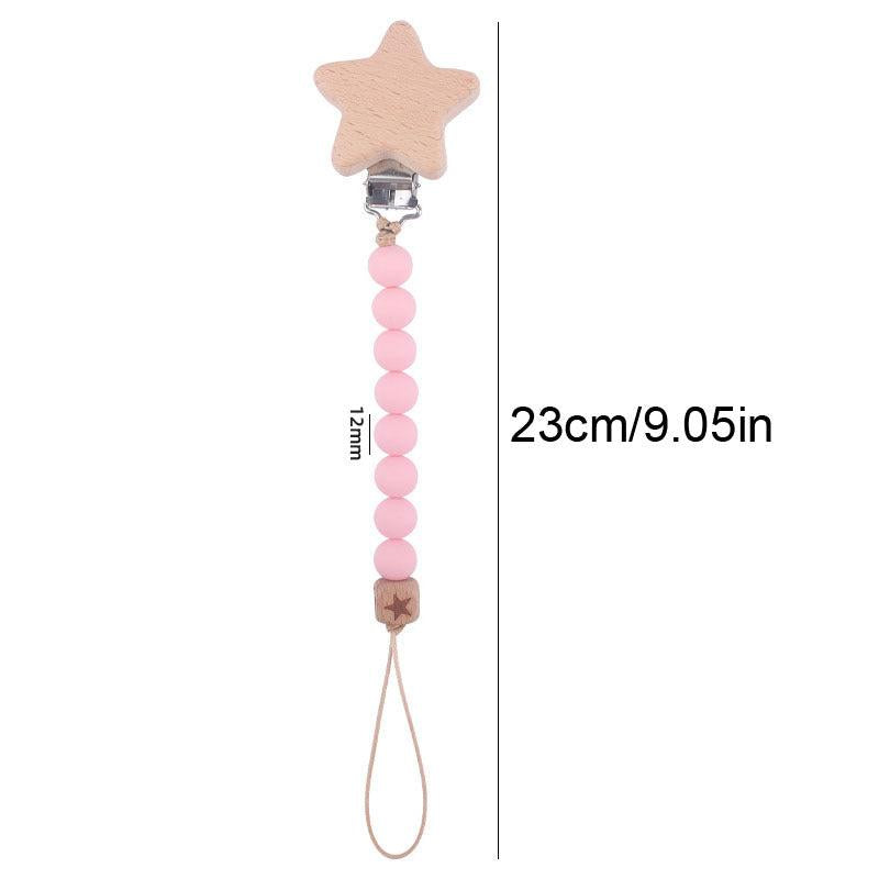 Stylish Beech Pacifier Clip for Secure Attachment