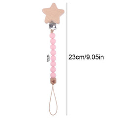 Stylish Beech Pacifier Clip for Secure Attachment