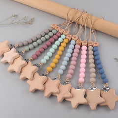 Stylish Beech Pacifier Clip for Secure Attachment