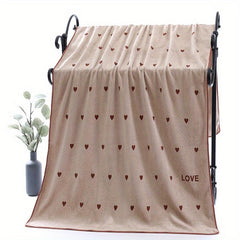 Kids Swimming Pool Towel Soft Baby Bath Towel Love Print Pattern Microfiber Beac