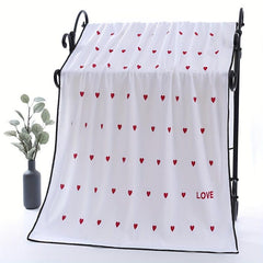 Kids Swimming Pool Towel Soft Baby Bath Towel Love Print Pattern Microfiber Beac
