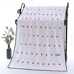Kids Swimming Pool Towel Soft Baby Bath Towel Love Print Pattern Microfiber Beac