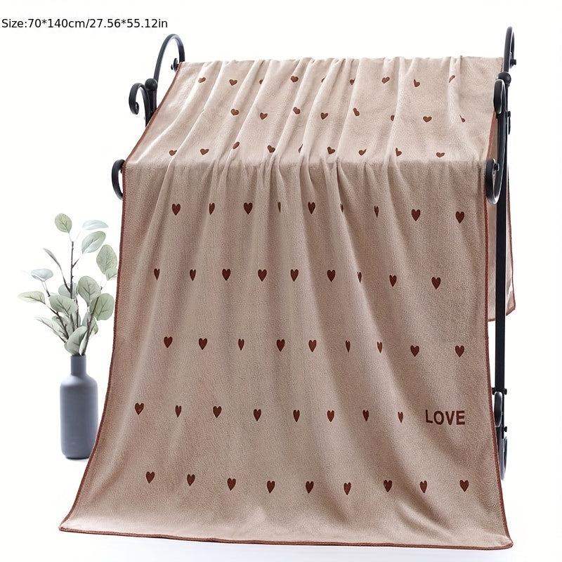 Kids Swimming Pool Towel Soft Baby Bath Towel Love Print Pattern Microfiber Beac