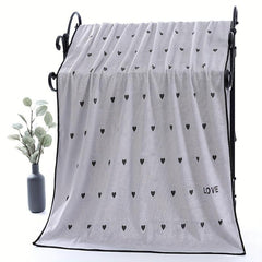 Kids Swimming Pool Towel Soft Baby Bath Towel Love Print Pattern Microfiber Beac