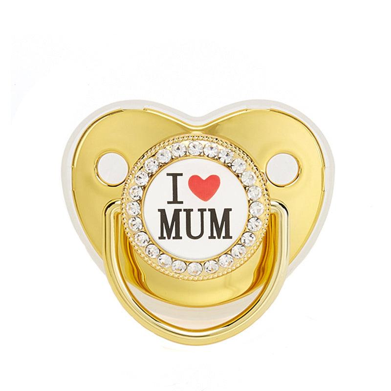 Hot Baby Pacifier I Love Mom Kiss Baby Single Love Mom Smooth