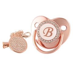Rose Bling Pacifier Holder - Baby Shower Gift