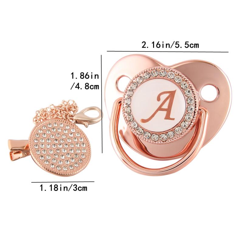 Rose Bling Pacifier Holder - Baby Shower Gift