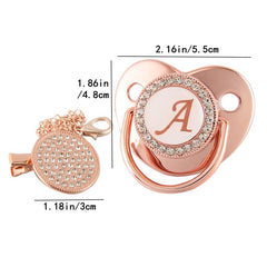 Rose Bling Pacifier Holder - Baby Shower Gift