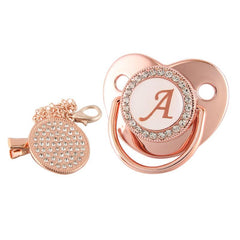 Rose Bling Pacifier Holder - Baby Shower Gift