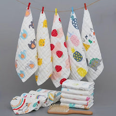 Soft Cotton Yarn Saliva Wipes & Face Towels for Babies