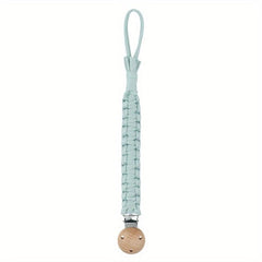 Vintage Crochet Baby Pacifier Clip Beech Wood Pacifier Chain DIY Dummy Holder