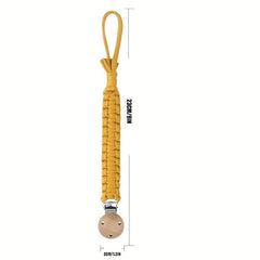 Vintage Crochet Baby Pacifier Clip Beech Wood Pacifier Chain DIY Dummy Holder