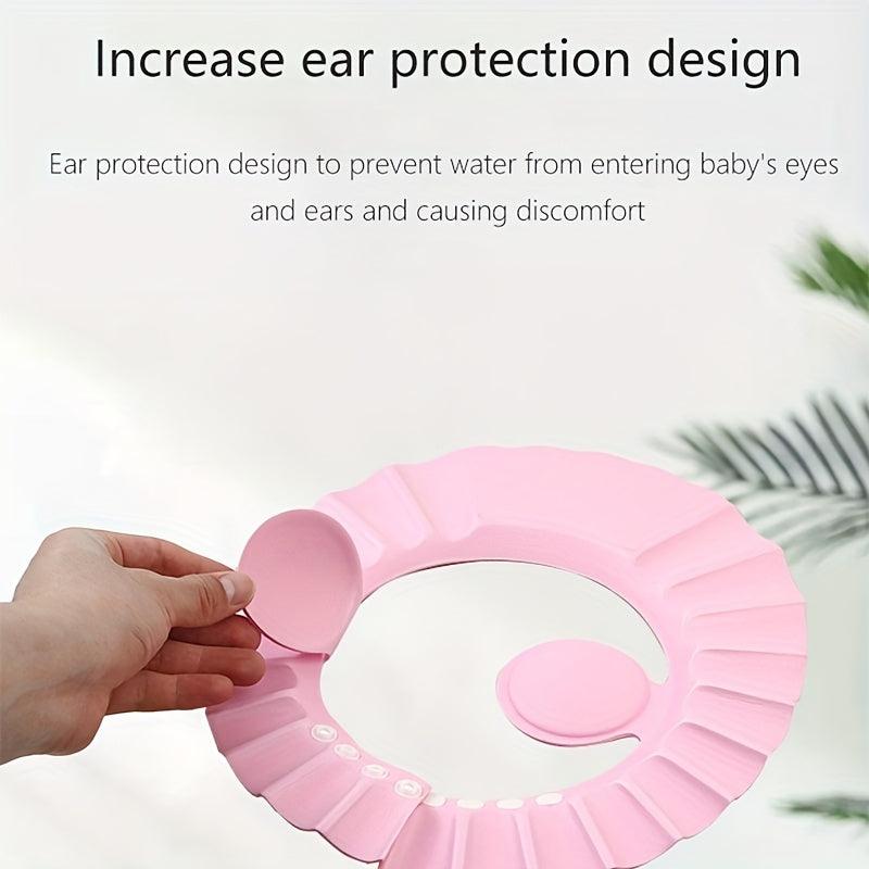Baby Cartoon Shampoo Cap - Ear & Eye Protection Waterproof Shower Cap