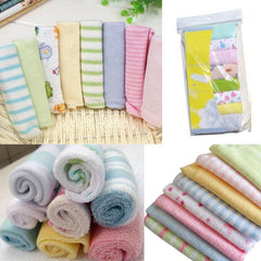 8pcs Baby Soft Cotton Towels Infant Bath Washcloths