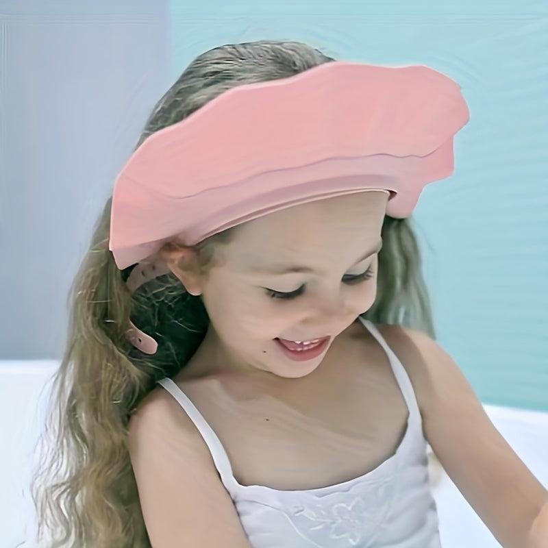 Baby Shower Cap Adjustable Hair Wash Cap Eye Protection Head Water Cover