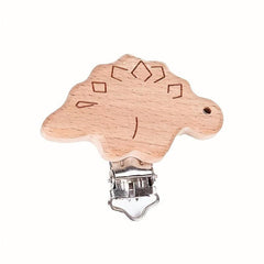 Beech Wood Pacifier Clip Animal Heart Baby Chain Holder DIY