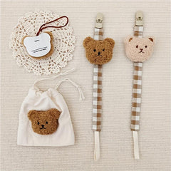 Bear Pacifier Clip Pacifier Holder for Boys and Girls Teething Toys