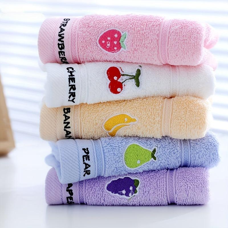 Soft Cotton Kids Towel Absorbent Cartoon Fruit Towel