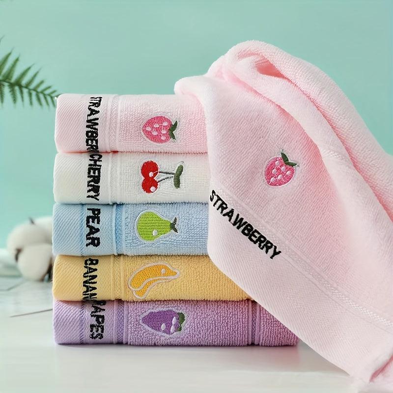 Soft Cotton Kids Towel Absorbent Cartoon Fruit Towel