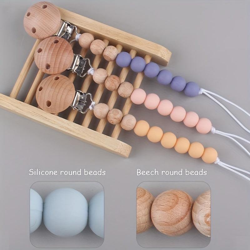 Baby Anti-drop Chain Pacifier Clip Silicone Infant Nipple Soother Holder