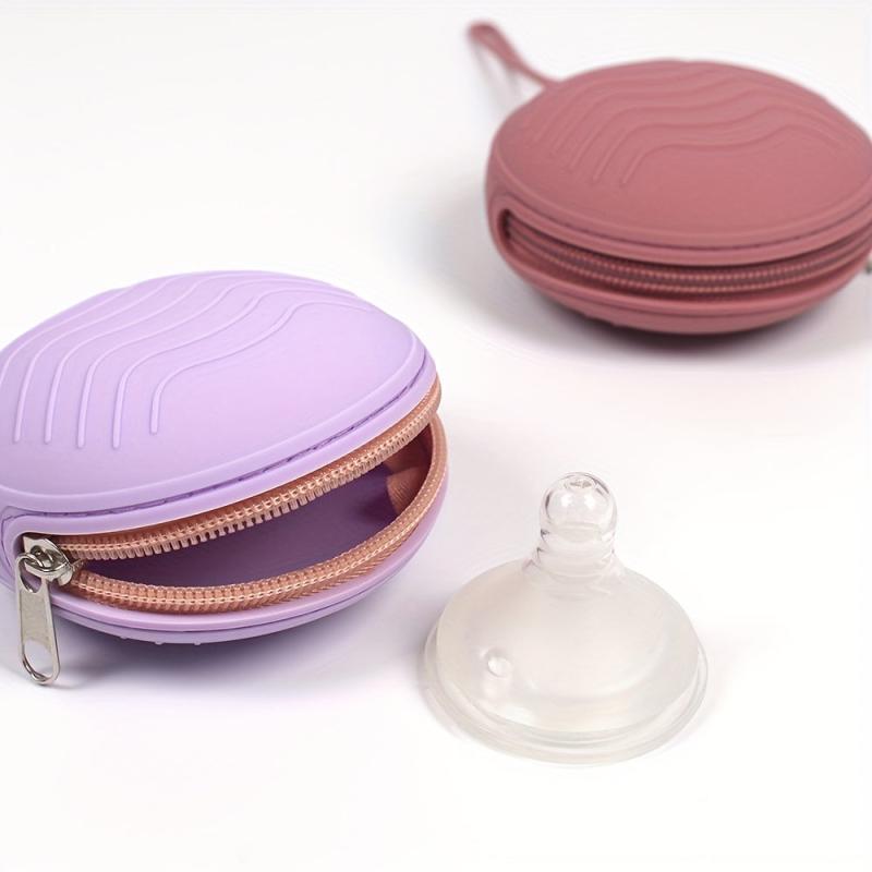 Portable Silicone Pacifier Container Case Coin Wallet