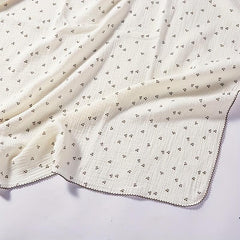 Soft & Stylish Baby Shower Towel Flower & Grass Print Bath Towel