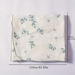 Soft & Stylish Baby Shower Towel Flower & Grass Print Bath Towel