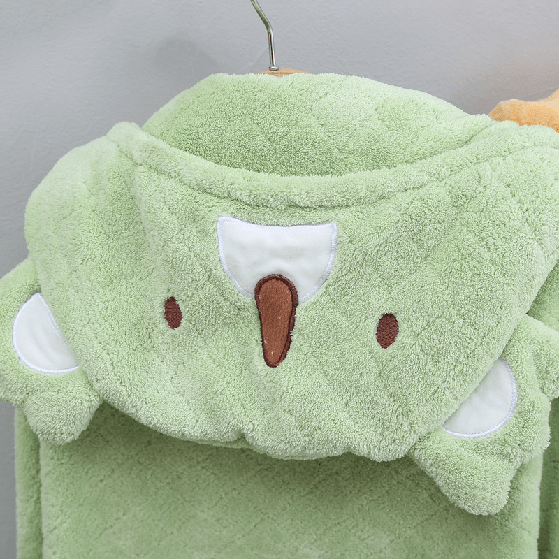 Kids Hooded Bath Towel Cape Cartoon Wrap Soft Koala Lion Hooded Bath Towel