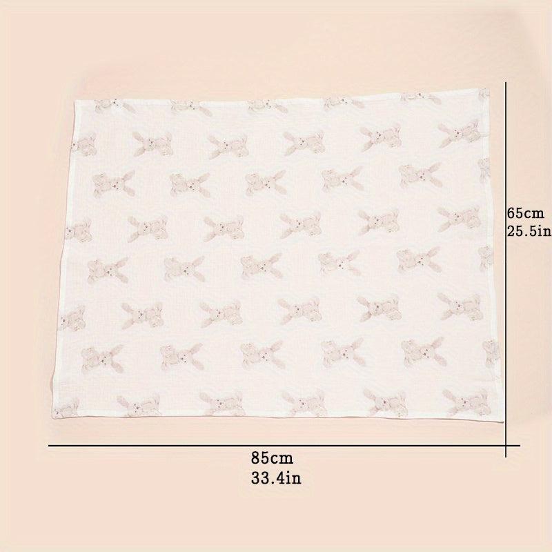 Soft Baby Shower Towel with Rabbit Print