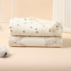 Soft Baby Shower Towel with Rabbit Print