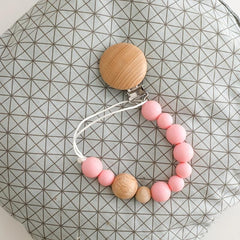 BPA Free Silicone Pacifier Chain Holder Clip