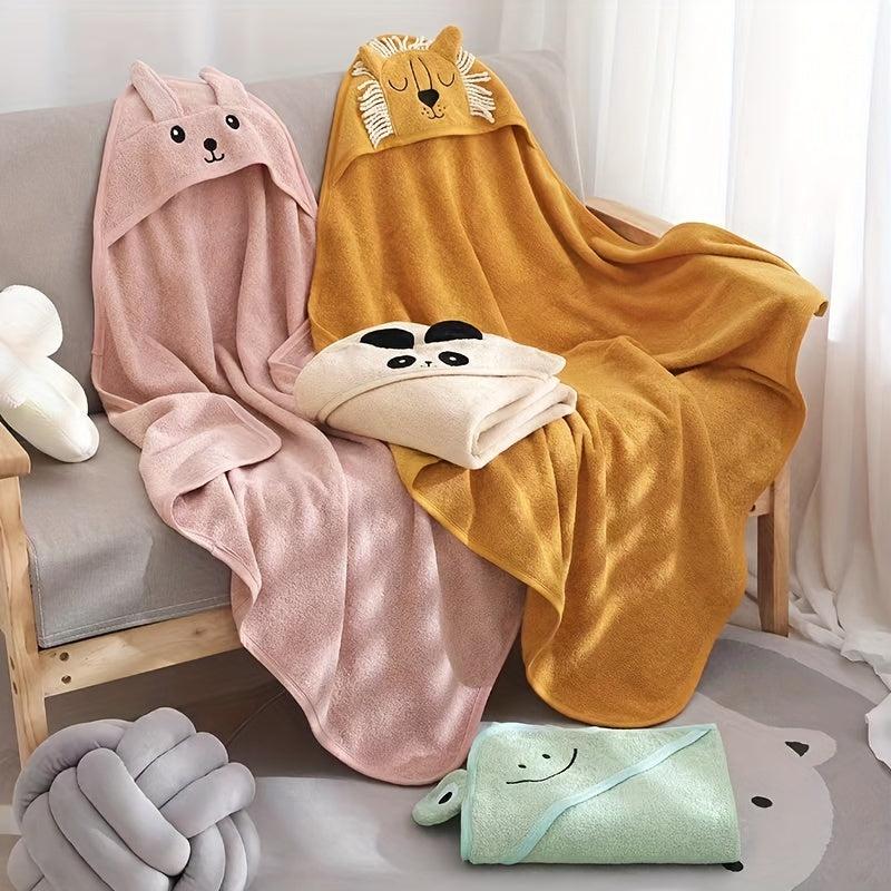 Cartoon Coral Fleece Baby Towel Blanket