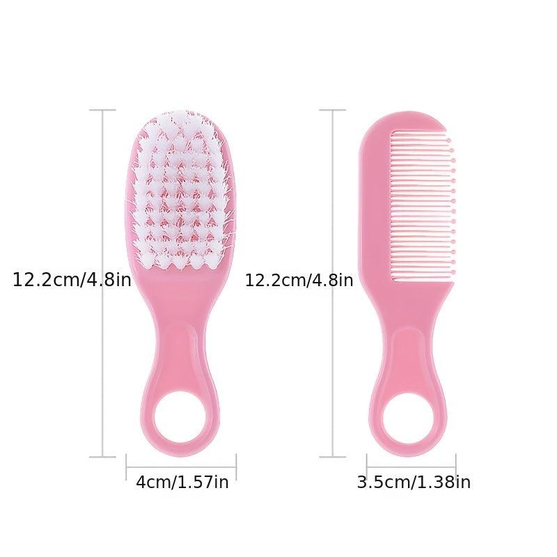 Baby Comb and Hair Brush Set for Newborns - Soft Massage Brush