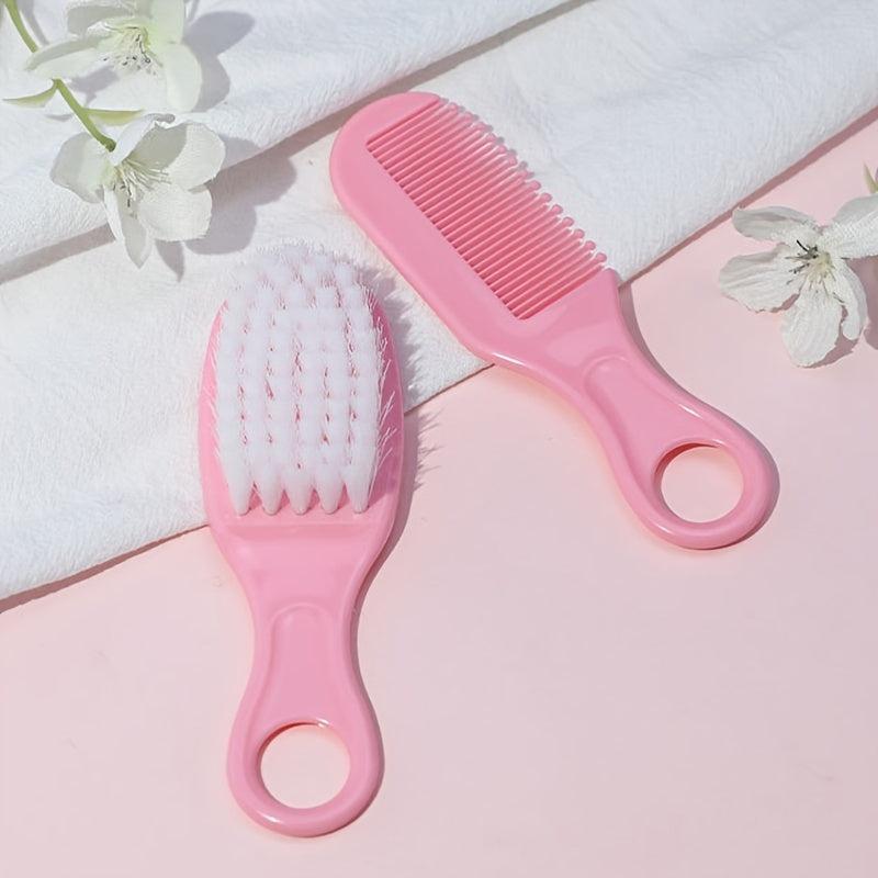 Baby Comb and Hair Brush Set for Newborns - Soft Massage Brush