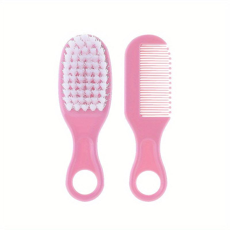 Baby Comb and Hair Brush Set for Newborns - Soft Massage Brush