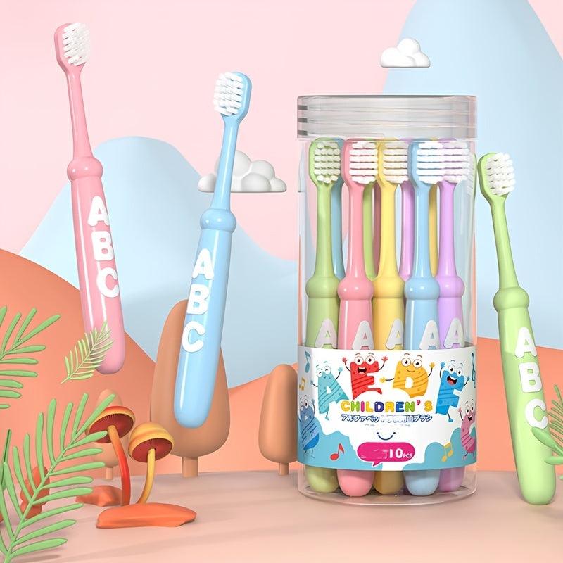 10pcs Kids Toothbrush Soft Bristle High Density Bru
